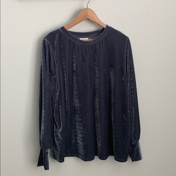 Blue Velvet Blouse - Picture 1 of 3